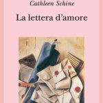 "La lettera d'amore" Copertina del libro di Cathleen Schine con l'opera di Carolyn Brady, Luce di smeraldo del 1984 su sfondo rosa